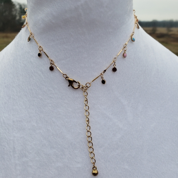 11. Small Sun Layering Necklace with Lobster Clasp - Picture 3 of 4